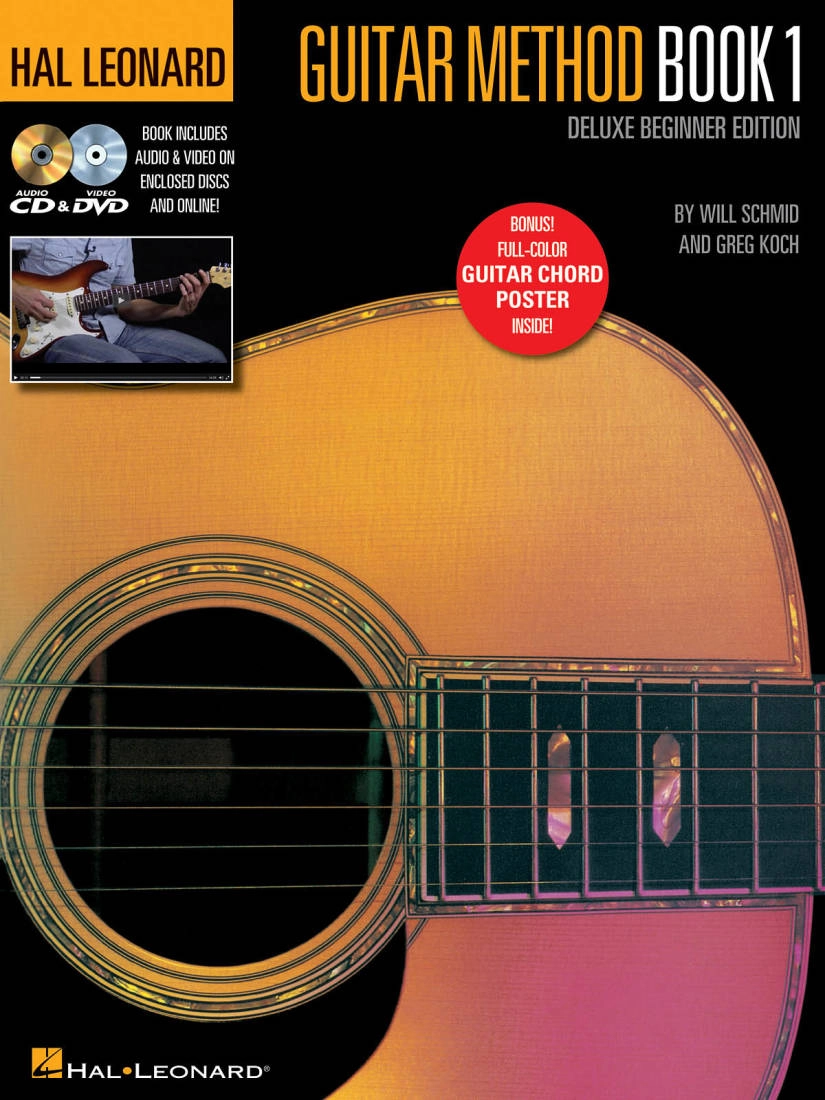 Hal Leonard Guitar Method Book 1, Deluxe Beginner Edition - Schmid/Koch - Guitar - Book/CD/DVD/Poster/Media Online