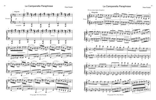 Carmen Paraphrase, La Campanella Paraphrase - Rudzik - Late Intermediate Piano Duets (1 Piano, 4 Hands)