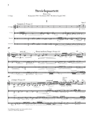 String Quartet op. 3 - Berg - Score/Parts