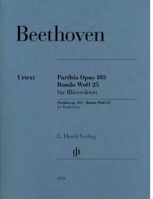 Parthia op. 103 - Rondo WoO 25 for 2 Oboes, 2 Clarinets, 2 Horns and 2 Bassoons - Beethoven - Woodwind Octet - Parts Set