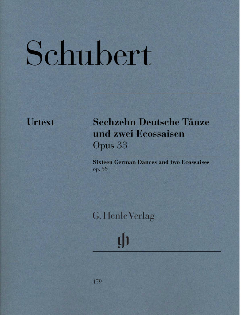 16 German Dances and 2 Ecossaises op. 33 D 783 - Schubert - Piano - Book