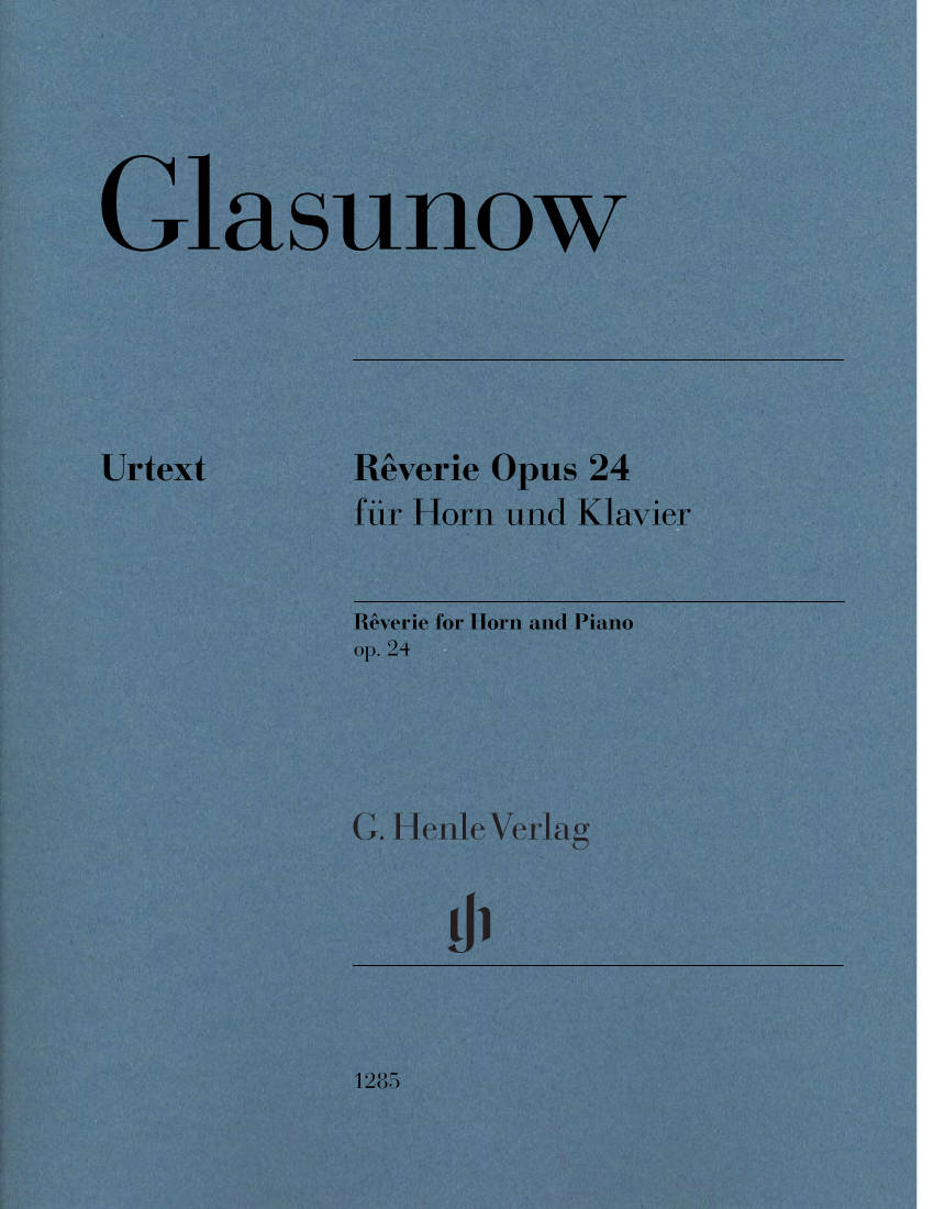 Reverie op. 24 - Glazunov - F Horn/Piano - Sheet Music