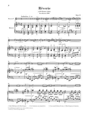 Reverie op. 24 - Glazunov - F Horn/Piano - Sheet Music