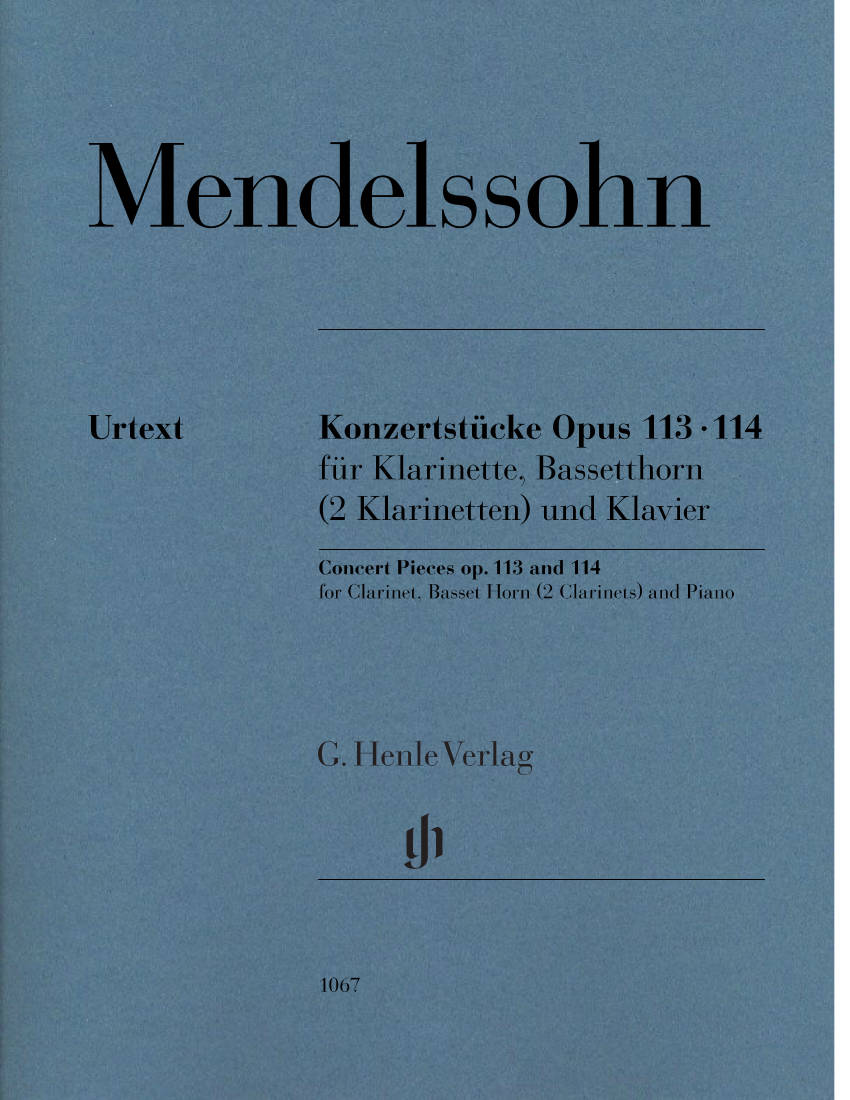 Concert Pieces op. 113 and 114 for Clarinet, Basset Horn (2 Clarinets) and Piano - Mendelssohn  - Book