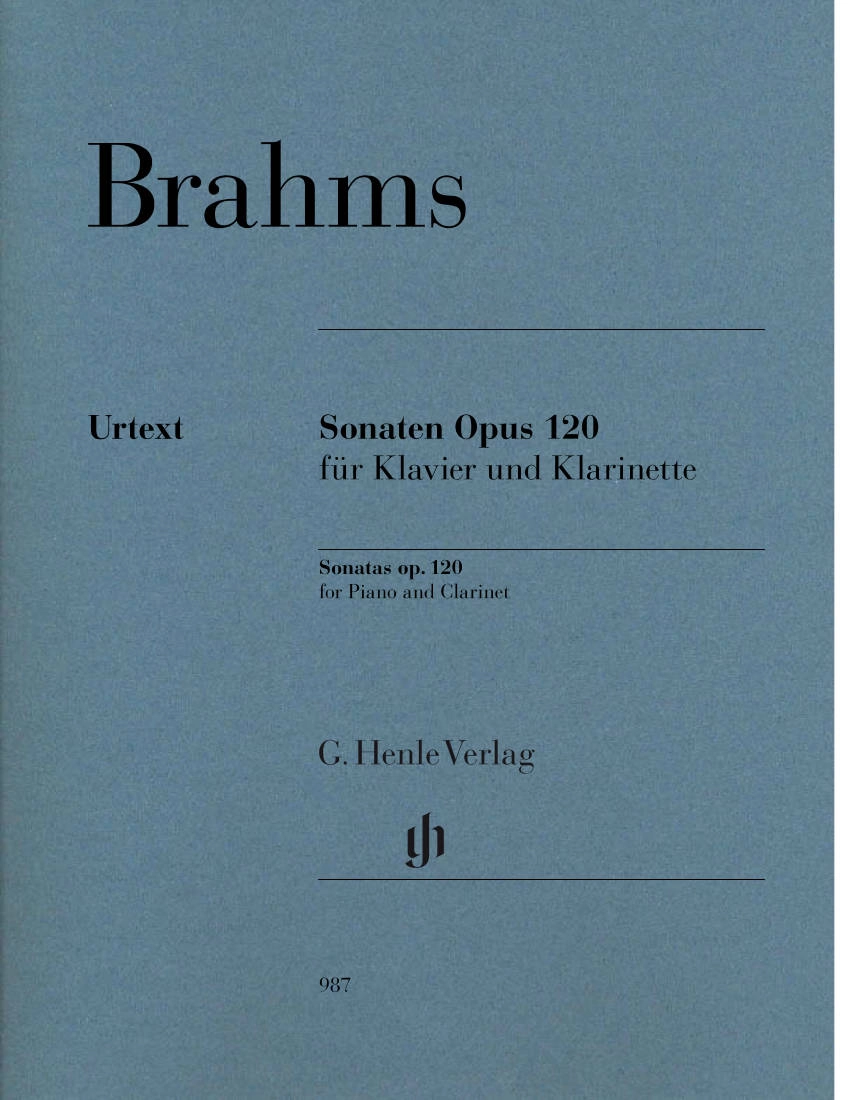 Clarinet Sonatas op. 120 - Brahms - Clarinet/Piano - Book