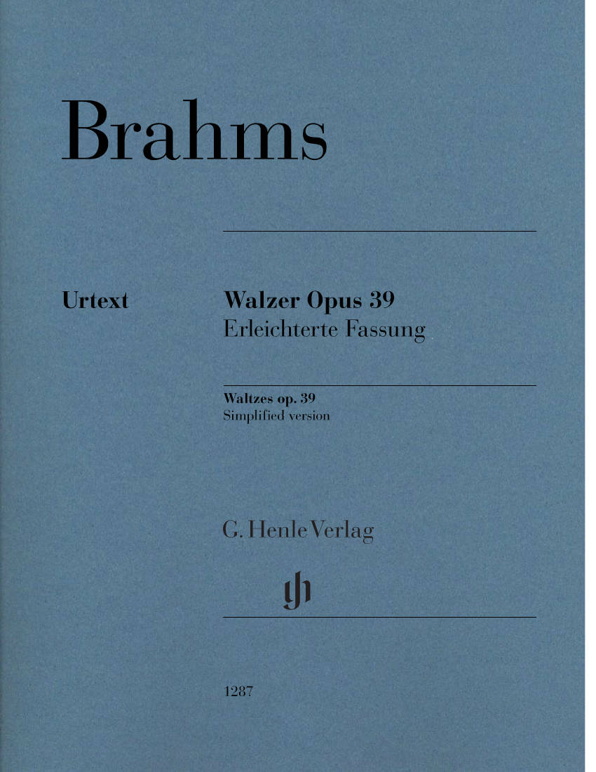 Waltzes op. 39 - Simplified version - Brahms - Piano - Book