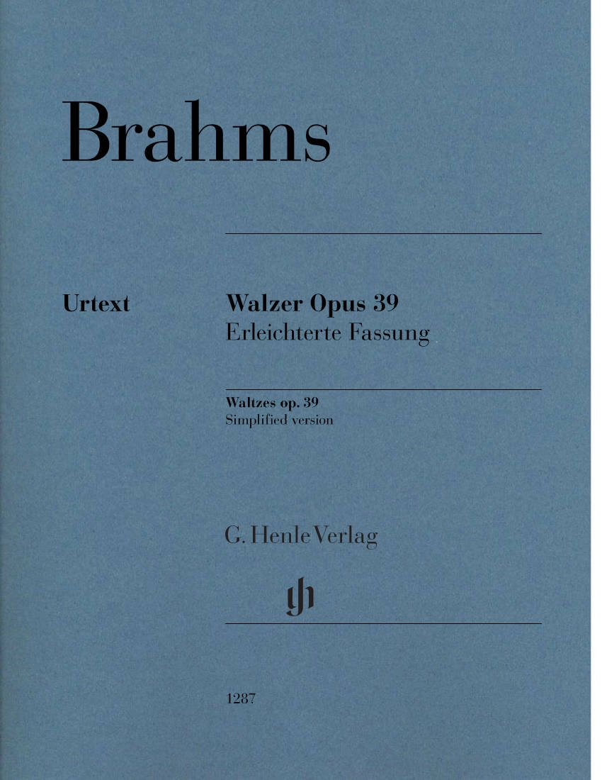 Waltzes op. 39 - Simplified version - Brahms - Piano - Book