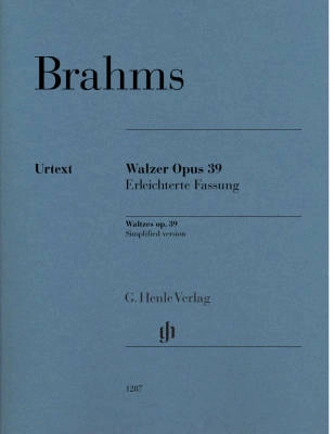 G. Henle Verlag - Waltzes op. 39 - Simplified version - Brahms - Piano - Book