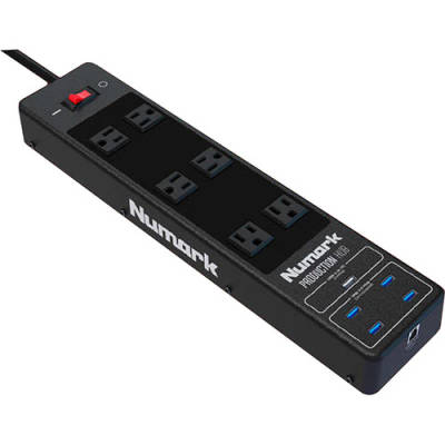 Professional Surge-Protecting Power Strip & 4-Port USB 3.0 Hub