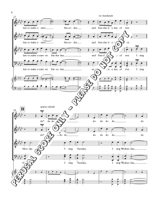 On Monday I Never Go to Work - Risky Encores #1 - Traditional/Fankhauser - SATB