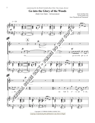 Go Into the Glory of the Woods - Carr/Tate - SATB