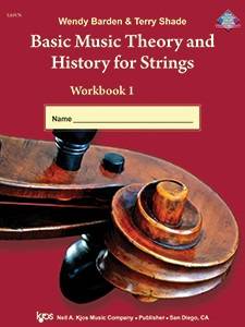 Kjos Music - Basic Music Theory and History for Strings, Workbook 1 - Barden/Shade -  String Bass - Book