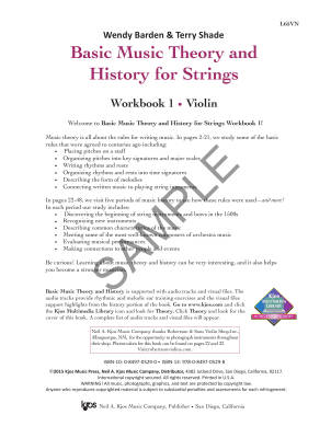 Basic Music Theory and History for Strings, Workbook 1 - Barden/Shade - Violin - Book