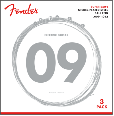 250l NPS Electric Strings, Ball End (9-42) 3 Pack