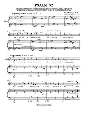 Psalm Trilogy Nr 1, Psalm 92 - Glick - Parties de cordes