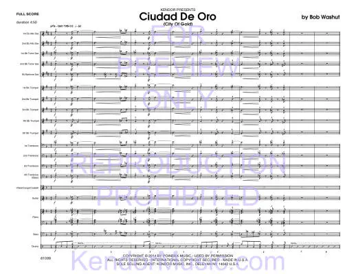 Ciudad De Oro (City Of Gold) - Washut - Jazz Ensemble - Gr. Medium