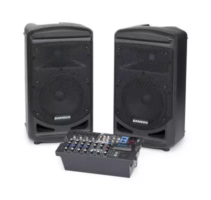 Samson - XP800 8-Channel, 2x400W Portable PA System w/FX