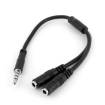 StarTech - Headset Adapter 3.5mm 4-Position to 2x 3-Position 3.5mm M/F