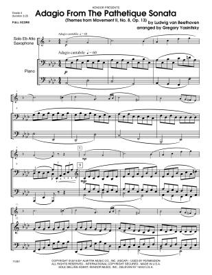 Adagio From The Pathetique Sonata (Themes From Movement II, No. 8, Op. 13) - Beethoven/Yasinitsky - Alto Saxophone/Piano