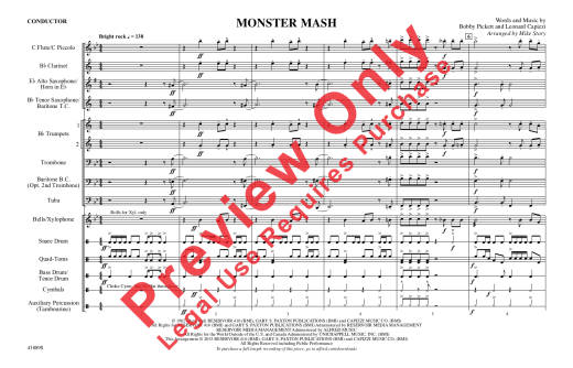 Monster Mash - Pickett/Capizzi/Story - Marching Band - Gr. 2