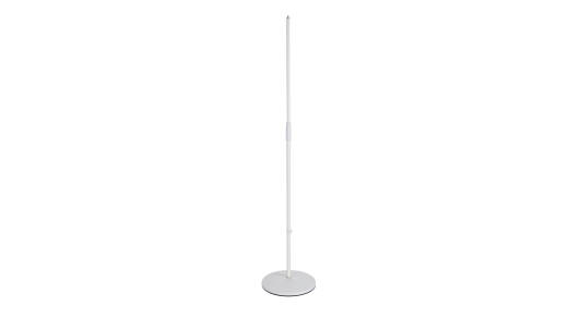 K & M Stands - White Mic Stand with Round Base