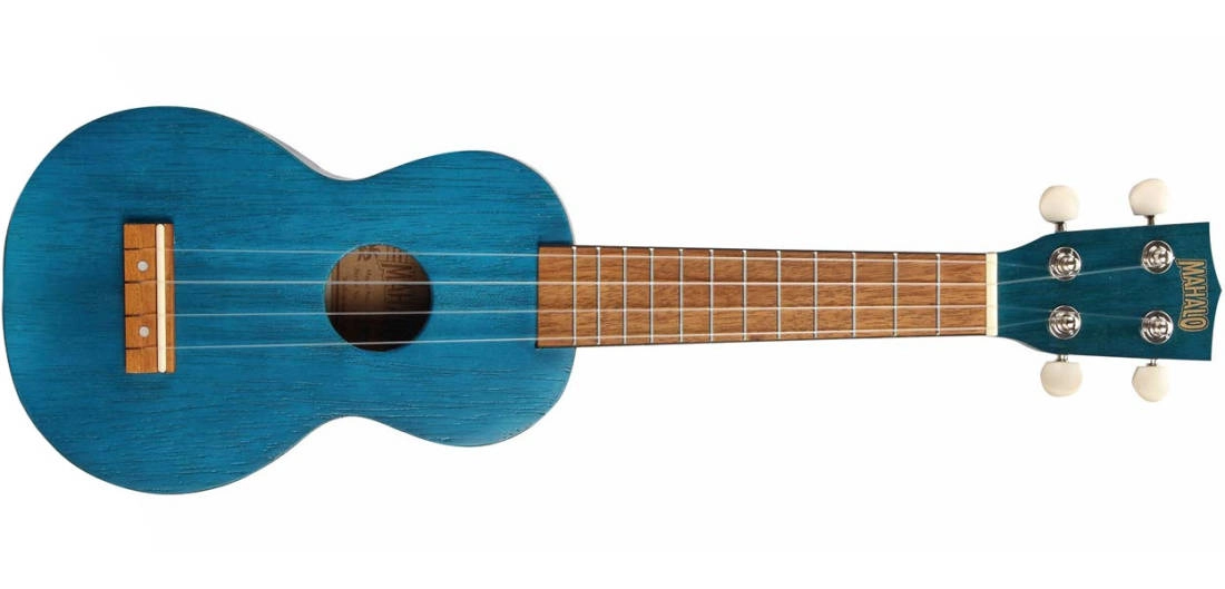 Kahiko Soprano Ukulele w/Bag - Transparent Blue