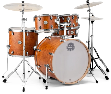 Storm 5-Piece Drum Kit (22,10,12,16,SD) with Hardware - Woodgrain