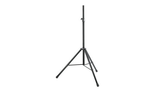 K & M Stands - Aluminum Speaker Stand - Black