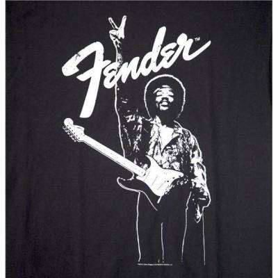 Jimi Hendrix Peace Sign Black T-Shirt - Medium