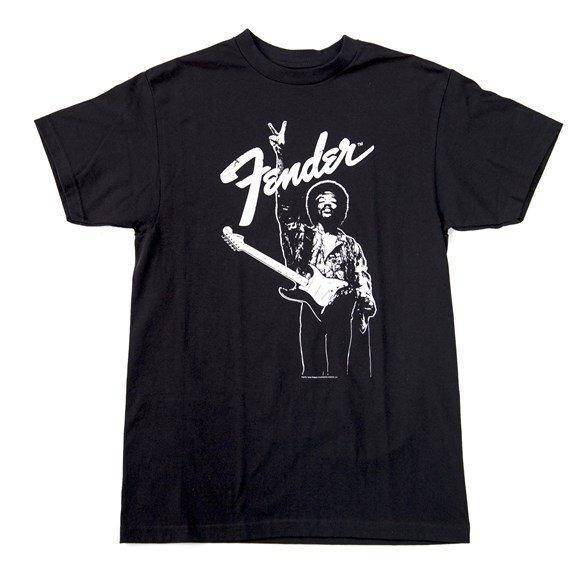 Jimi Hendrix Peace Sign Black T-Shirt - Large