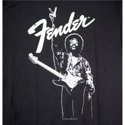 Jimi Hendrix Peace Sign Black T-Shirt - Large