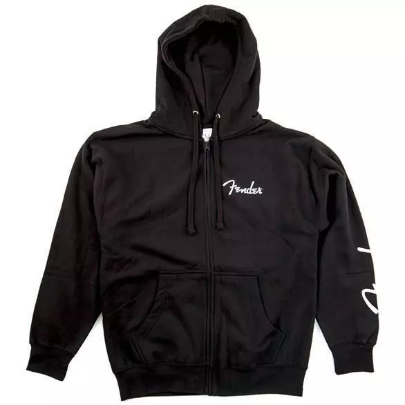 Men\'s Zip Up Black Hoodie - Medium