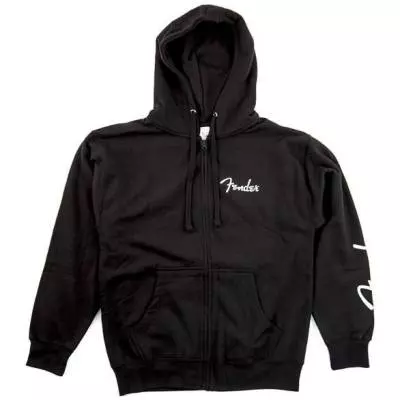 Men\'s Zip Up Black Hoodie - Medium