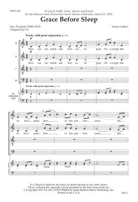 Grace Before Sleep - LaBarr/Teasdale - SATB