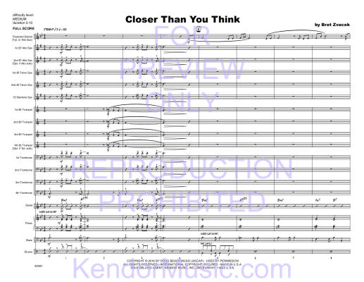 Closer Than You Think - Zvacek - Jazz Ensemble - Gr. 3