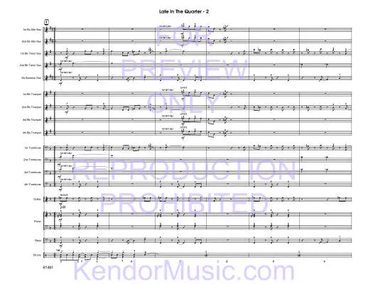 Late In The Quarter - Dana - Jazz Ensemble - Gr. 3