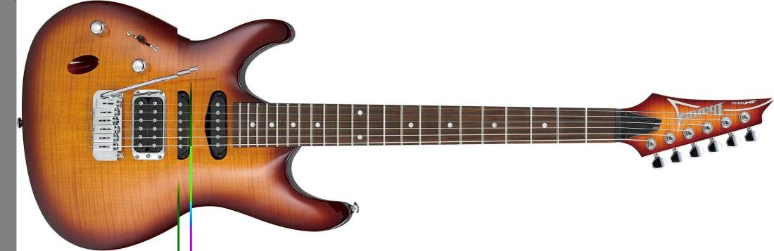 Ibanez SA Series Left Handed Electric Guitar - Brown Burst | Long