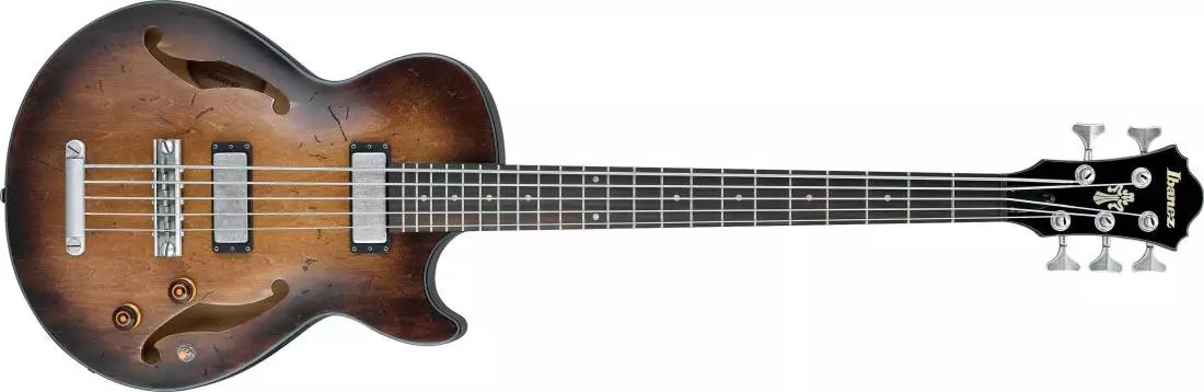 Artcore Vintage Hollowbody 5-String Bass - Tobacco Burst Low Gloss