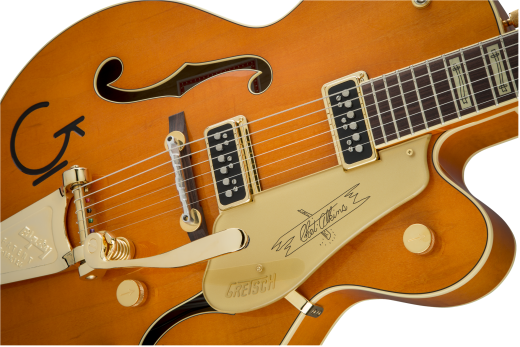 G6120T-55 Vintage Select Edition 1955 Chet Atkins Hollow Body with Bigsby - Vintage Orange Stain, Lacquer