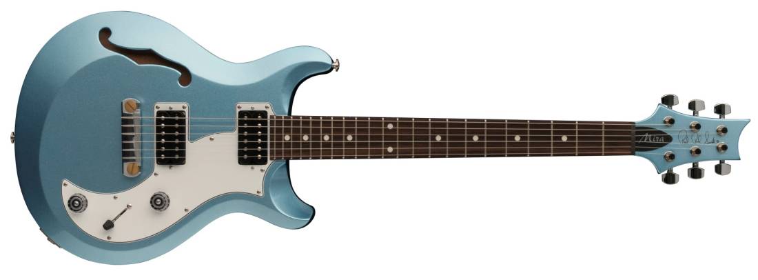 S2 Mira Semi-Hollow Electric Guitar (Dots) - Ice Blue Firemist