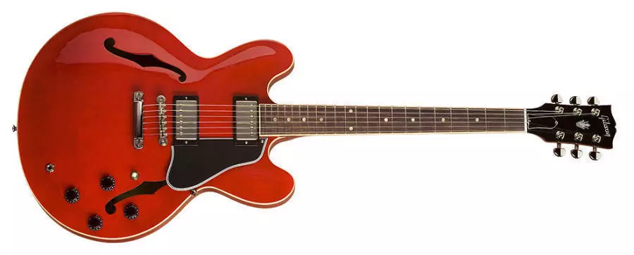 ES-335 Plain Top Semi Hollow Electric - Dot Inlay - Cherry Finish