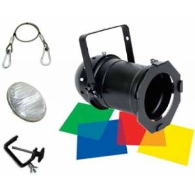 64 Black Combo Par 64 Kit w/500W Lamp/Gels/Clamp/Cable