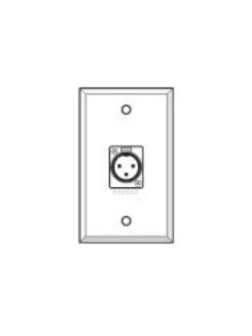 Single Female XLR Standard Wall Plate