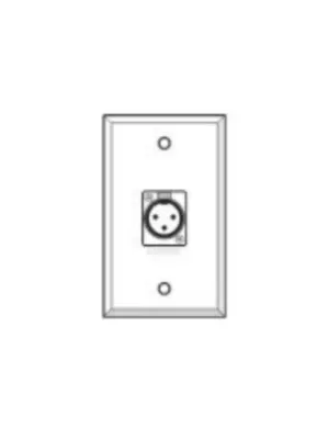 Single Female XLR Standard Wall Plate