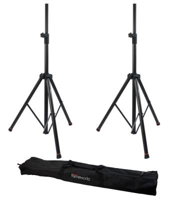 Gator - Frameworks Pair of Speaker Stands w/Carry Bag