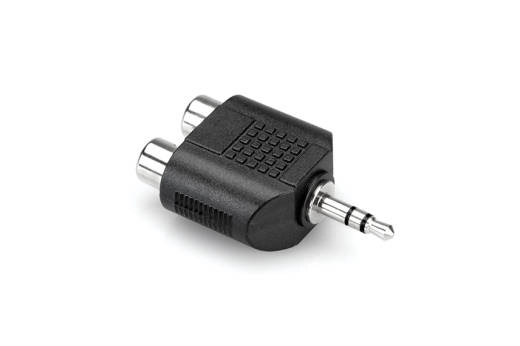 Hosa - Adaptor, Dual RCA to 3.5 mm TRS