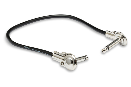 Guitar Patch Cable, Low-profile Right Angle to Same, 1 Ft