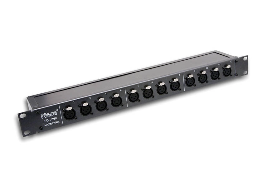 Patch Bay, 12-point, Reversible, XLR3F to XLR3M