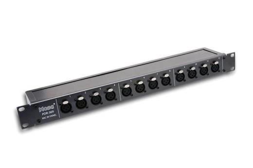 Hosa - Patch Bay, 12-point, Reversible, XLR3F to XLR3M