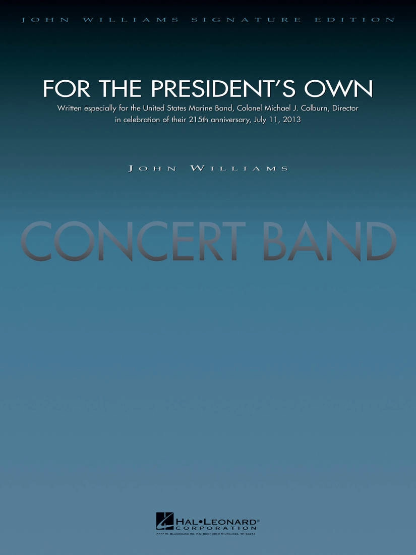 For the President\'s Own - Williams - Concert Band - Gr. 5